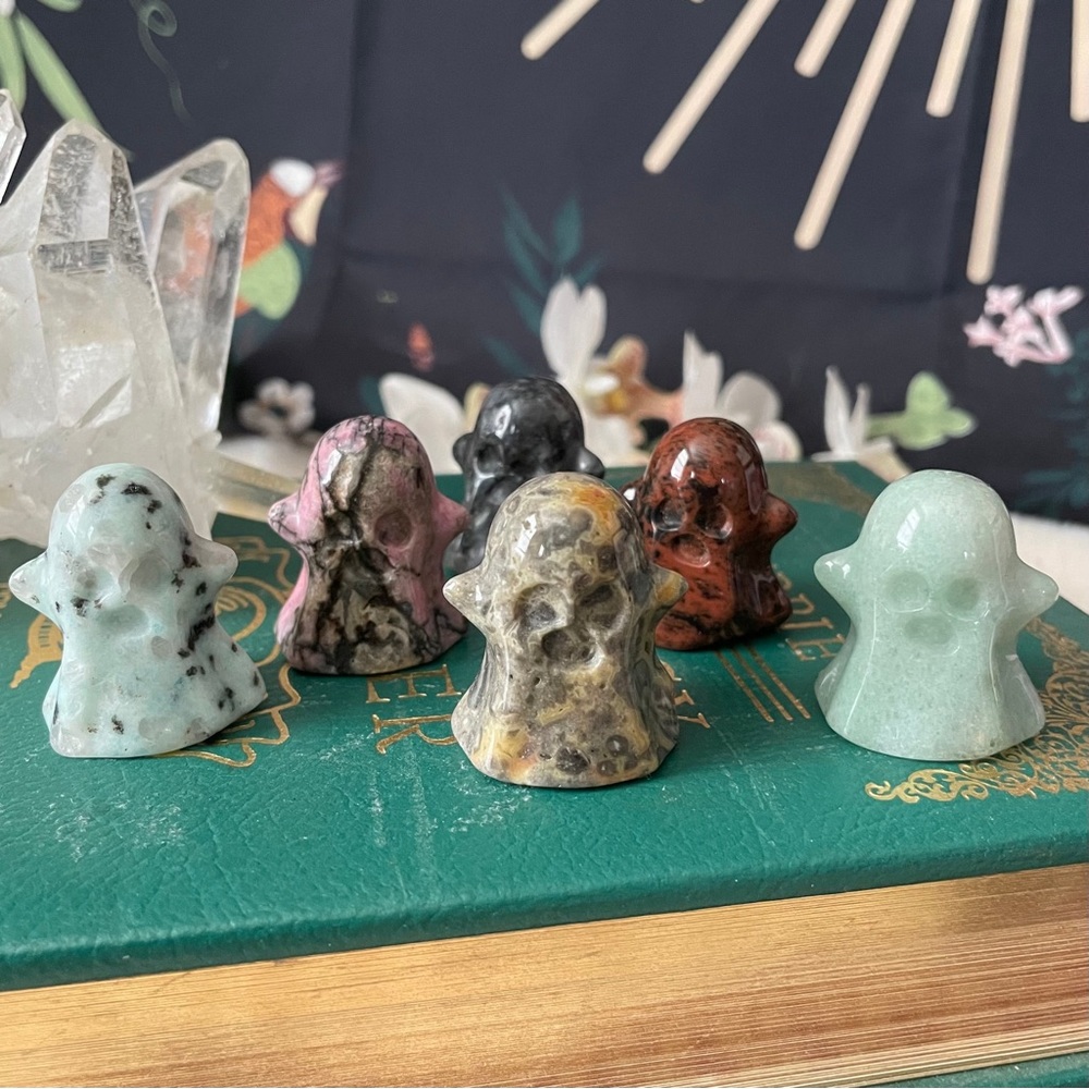Hand carved crystal ghost